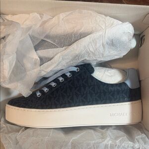 Michael Kors Black Logo Low-Top Sneaker blue